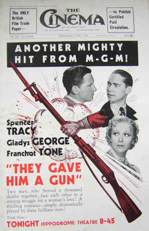 TODAYS CINEMA magazine side cover 9 June 1937