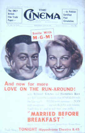 TODAYS CINEMA magazine side cover 14 July 1937