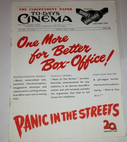 TODAYS CINEMA magazine side cover ? February 1950