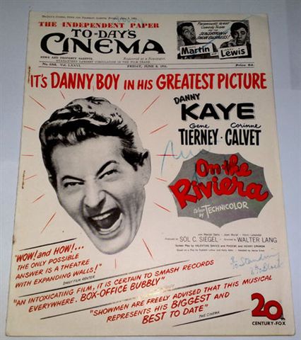 TODAYS CINEMA magazine side cover ? June 1951