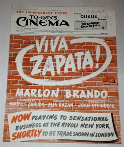 TODAYS CINEMA magazine side cover ? February 1952