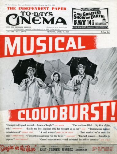 TODAYS CINEMA magazine side cover Issue 6486 21 April 1952