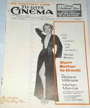 TODAYS CINEMA magazine side cover 20 July 1952