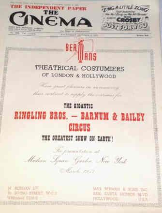 TODAYS CINEMA magazine side cover 8 October 1952
