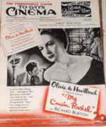 TODAYS CINEMA magazine side cover 29 December 1952