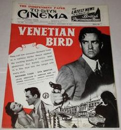 TODAYS CINEMA magazine side cover ? 1952