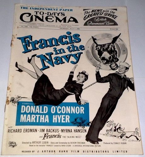 TODAYS CINEMA magazine side cover ? July 1955