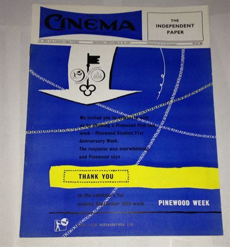 TODAYS CINEMA magazine side cover ? September 1957