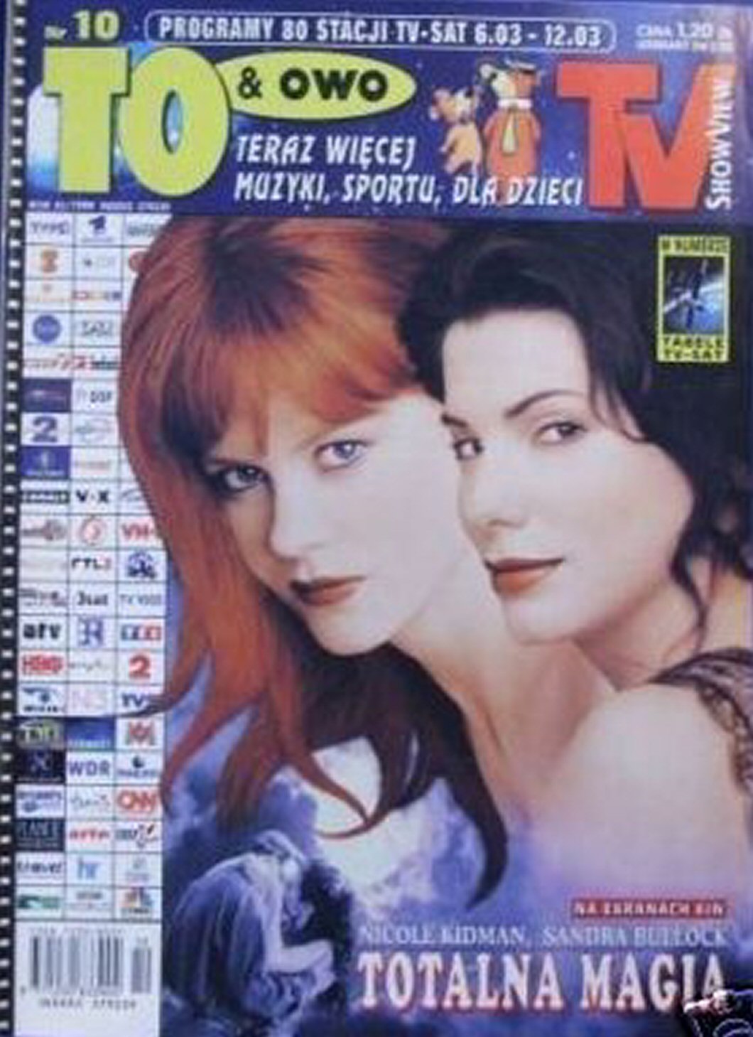 TO AND OWO TV magazine side cover Issue 10 6 March 1999
