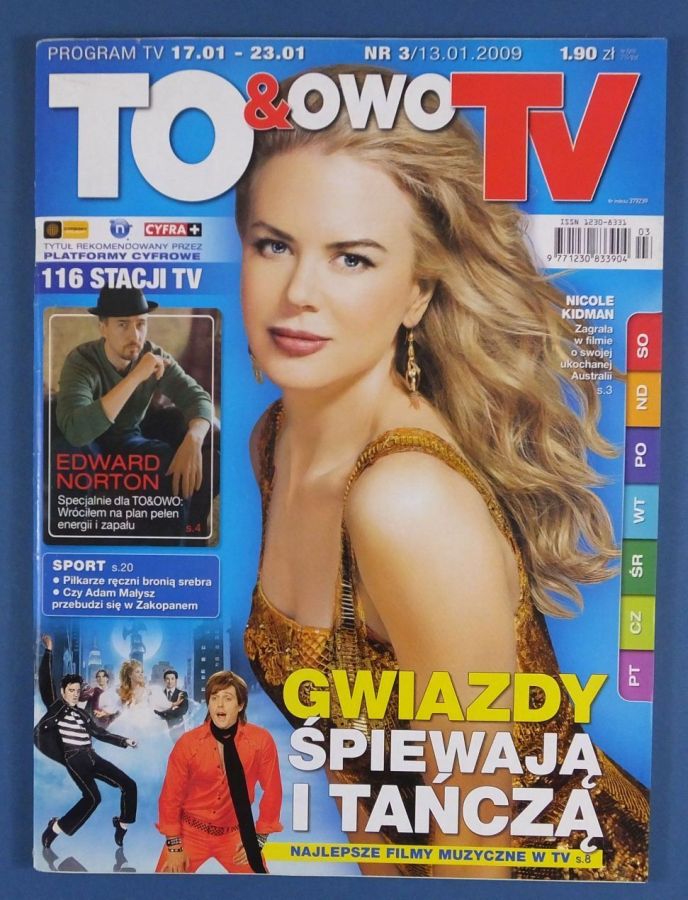 TO AND OWO TV magazine side cover Issue 3 17 January 2009