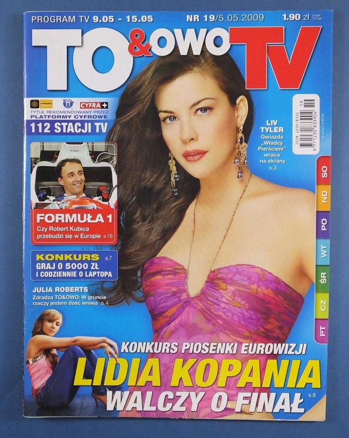 TO AND OWO TV magazine side cover Issue 19 9 May 2009