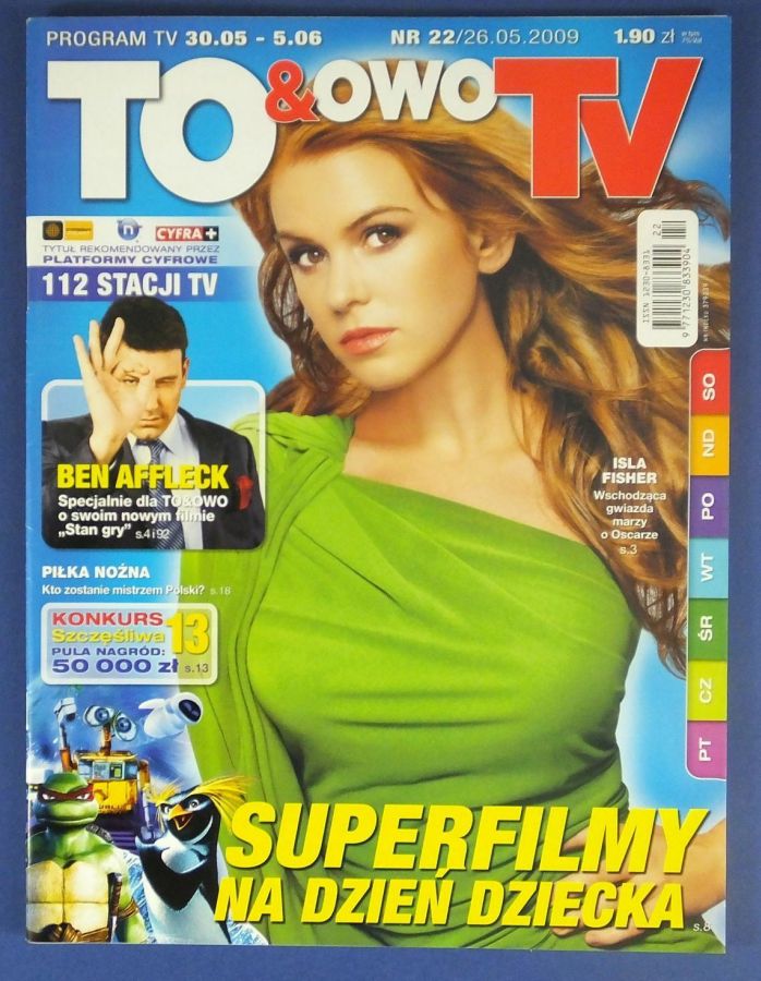 TO AND OWO TV magazine side cover Issue 22 30 May 2009