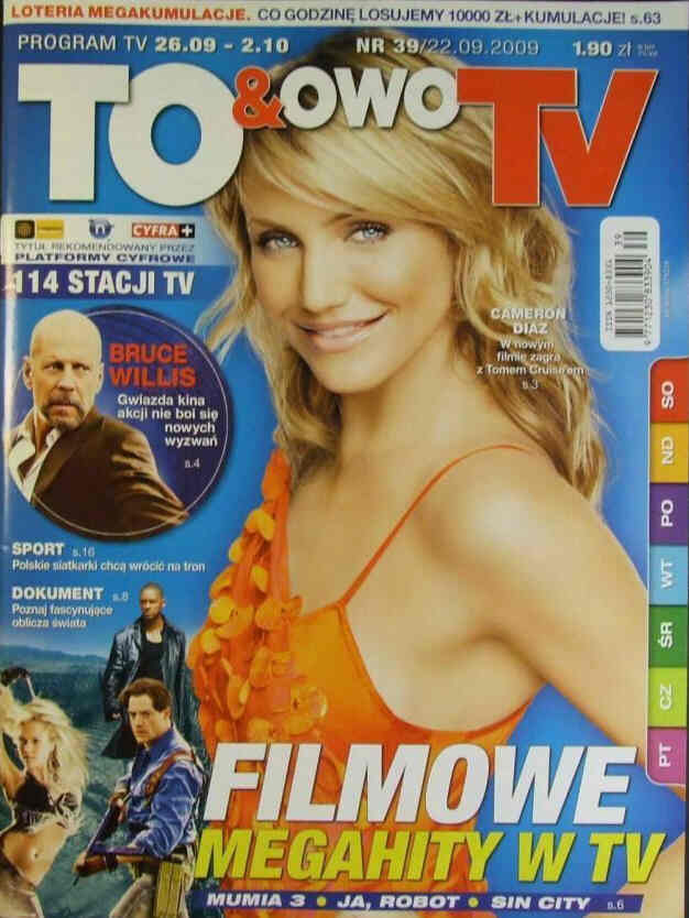 TO AND OWO TV magazine side cover Issue 39 22 September 2009