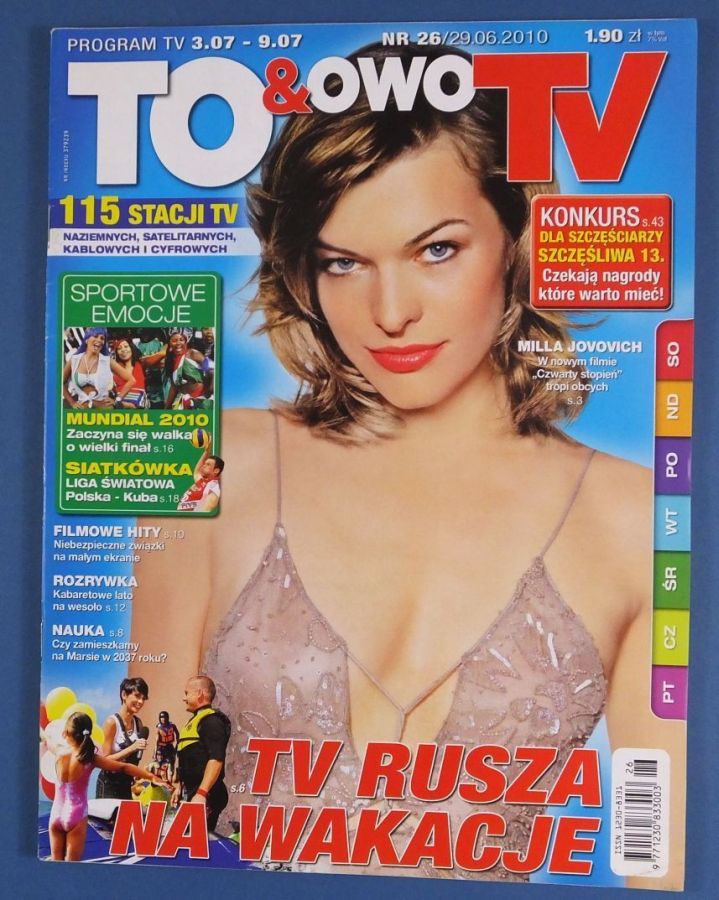 TO AND OWO TV magazine side cover Issue 26 3 July 2010