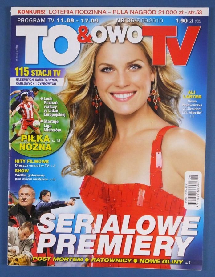 TO AND OWO TV magazine side cover Issue 36 11 September 2010
