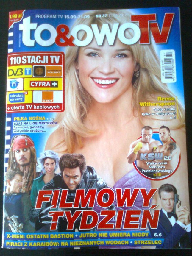 TO AND OWO TV magazine side cover Issue 37 15 September 2012