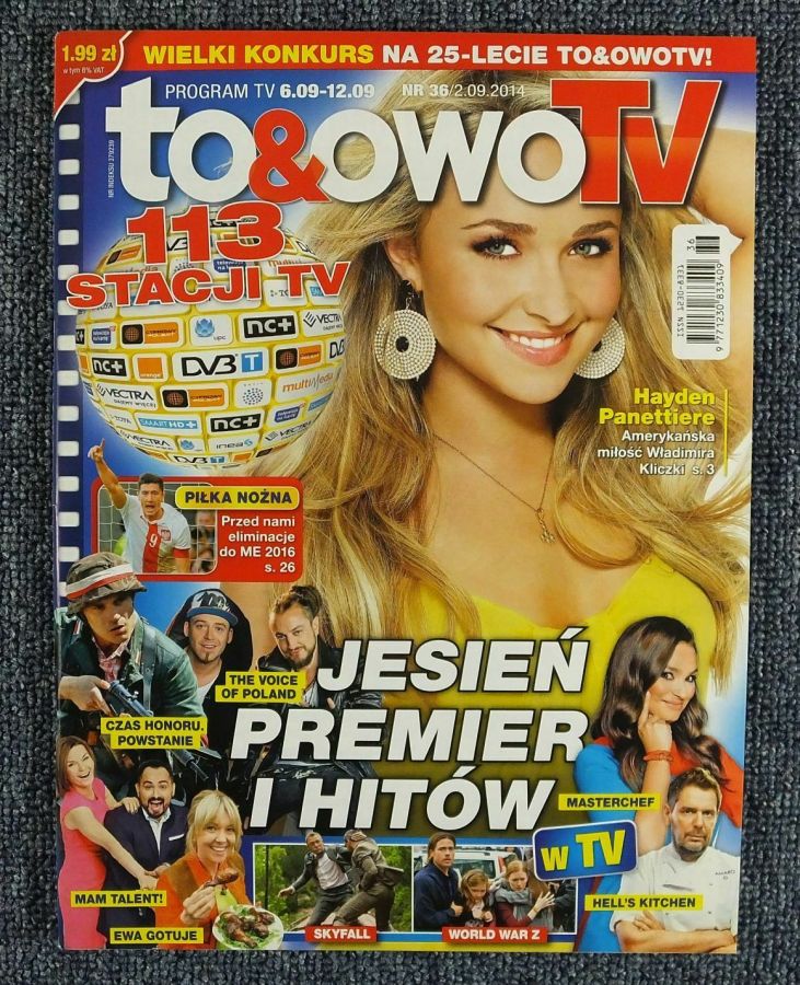 TO AND OWO TV magazine side cover Issue 36 6 September 2014