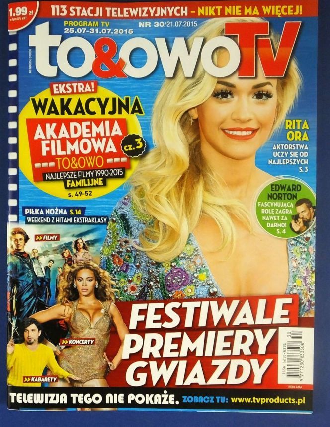 TO AND OWO TV magazine side cover Issue 30 21 July 2015