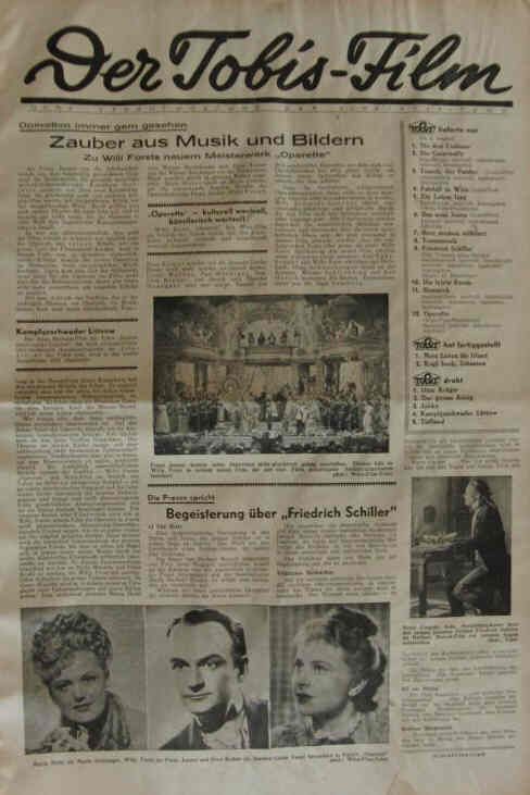TOBIS-FILM | DER magazine side cover  1940