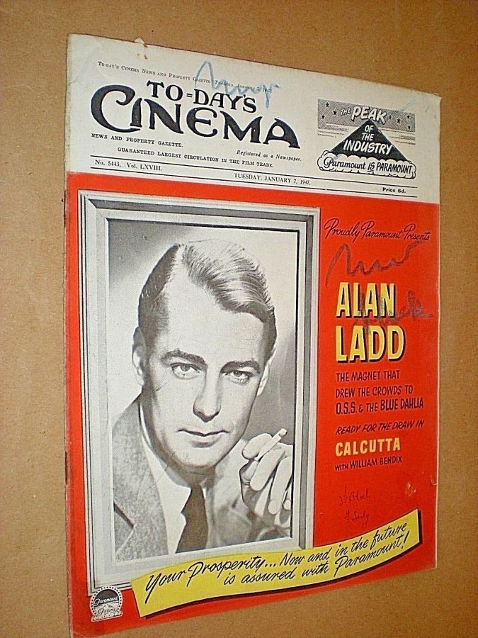 TODAYS CINEMA magazine side cover Issue 5443 7 January 1947