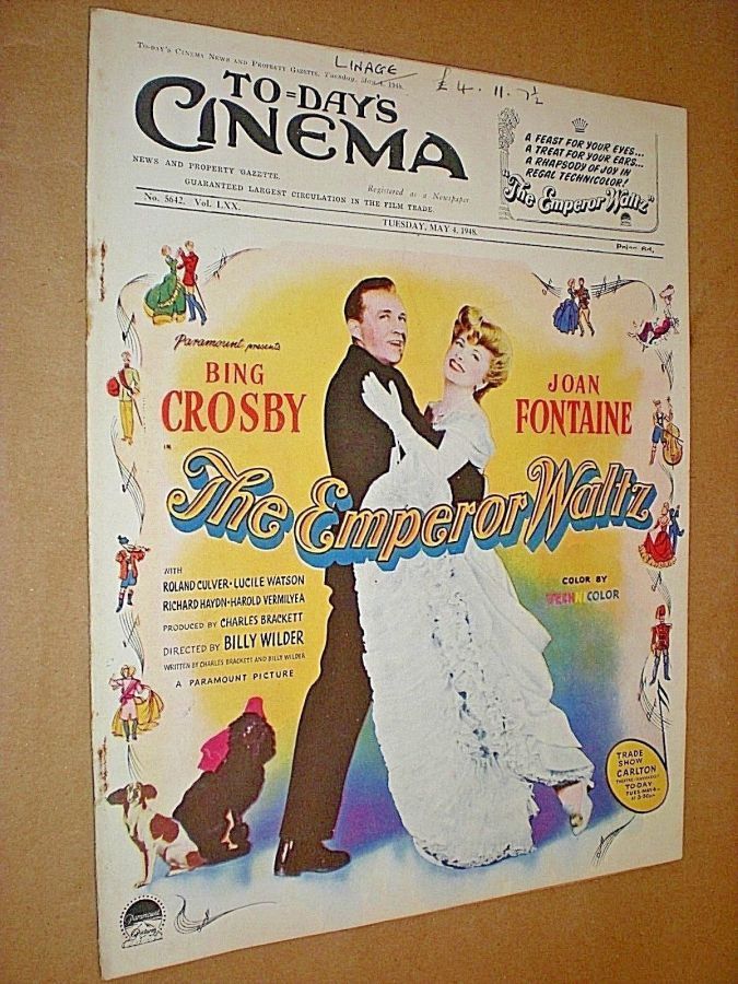 TODAYS CINEMA magazine side cover Issue 5642 4 May 1948