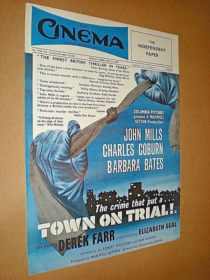 TODAYS CINEMA magazine side cover Issue 7720 22 February 1957