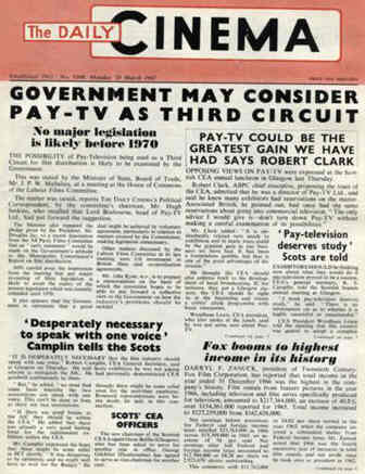 TODAYS CINEMA magazine side cover 20 March 1967
