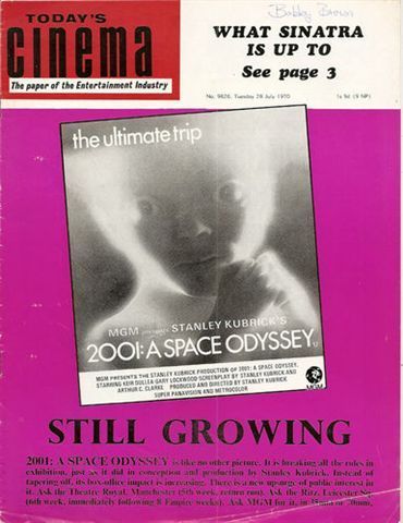 TODAYS CINEMA magazine side cover 28 July 1970