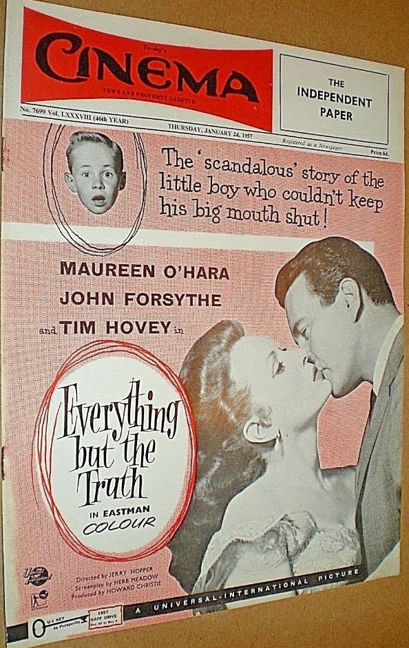 TODAYS CINEMA magazine side cover 24 January 1957