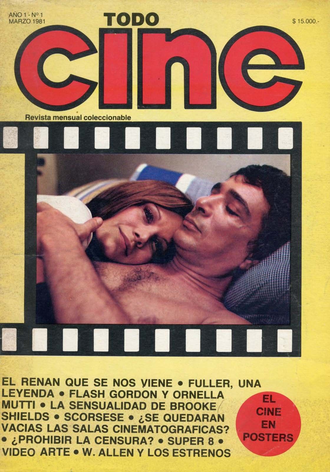 TODO CINE magazine side cover  Vol 1 No  1  March 1981