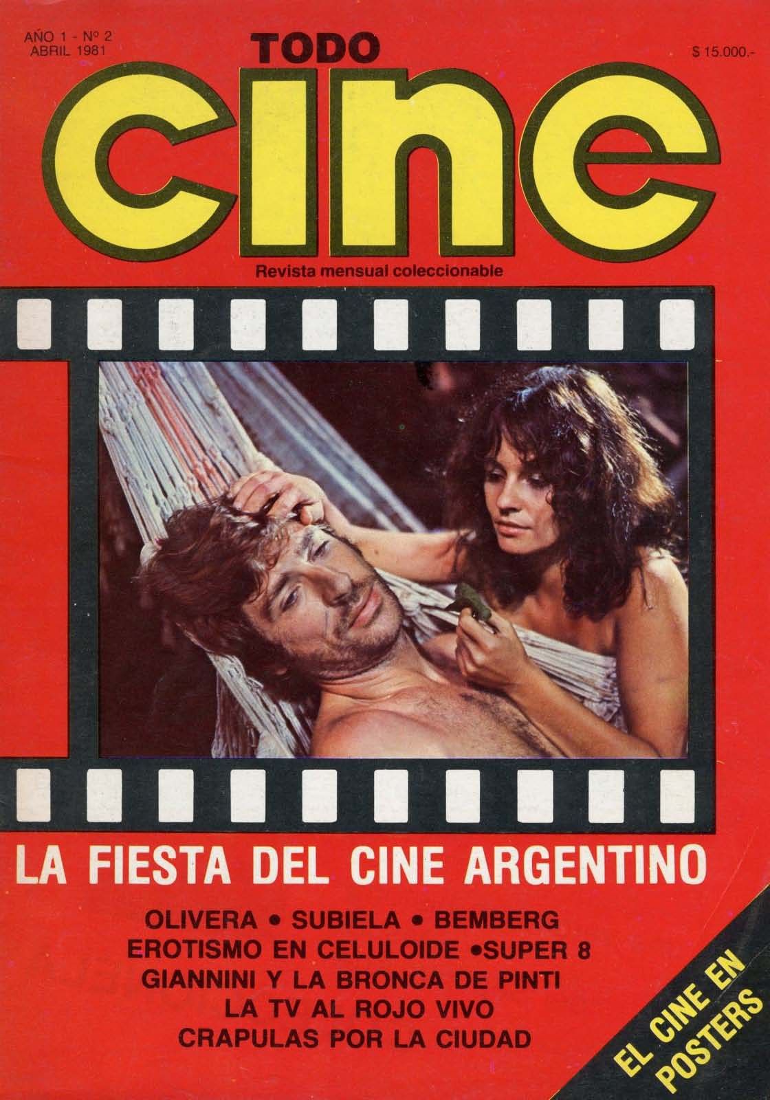 TODO CINE magazine side cover  Vol 1 No  2  April 1981