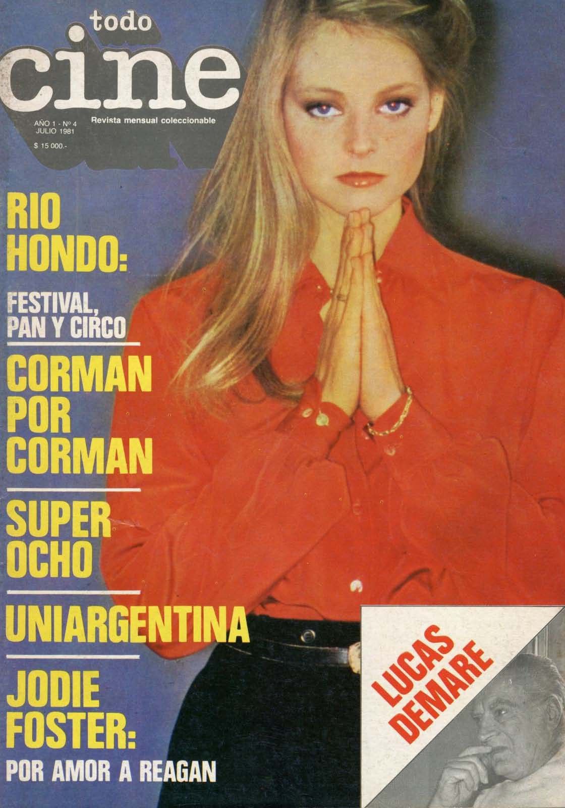 TODO CINE magazine side cover  Vol 1 No  4  July 1981