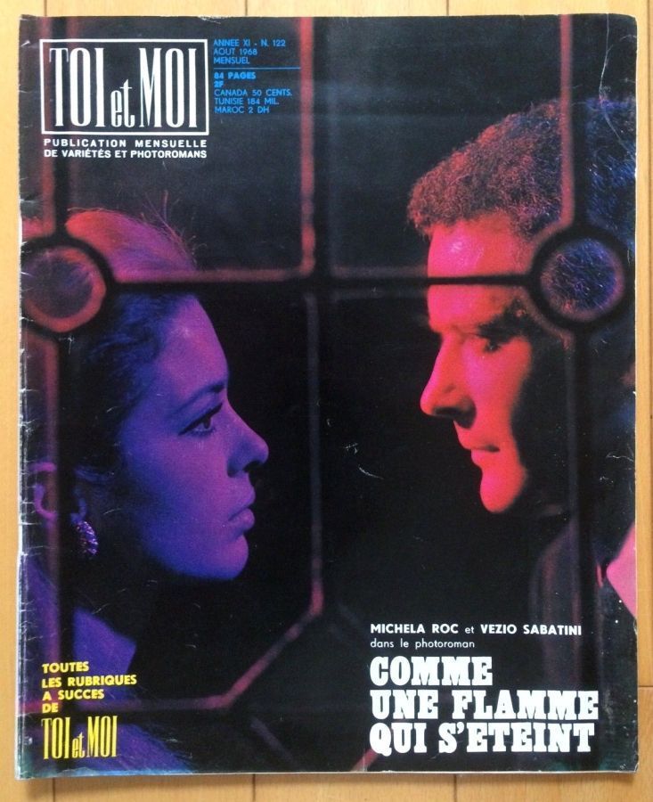 TOI ET MOI magazine side cover Issue 122  August 1968