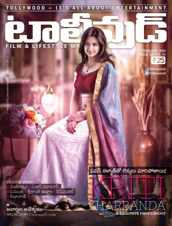 TOLLYWOOD magazine side cover February 2013