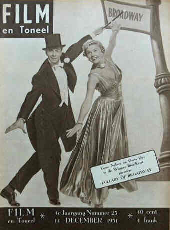 FILM EN TONEEL magazine side cover Issue 25 14 December 1951