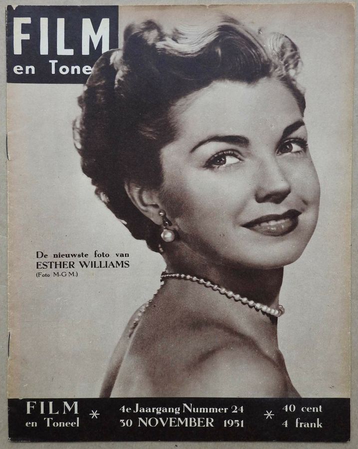 FILM EN TONEEL magazine side cover Issue 24 30 November 1951