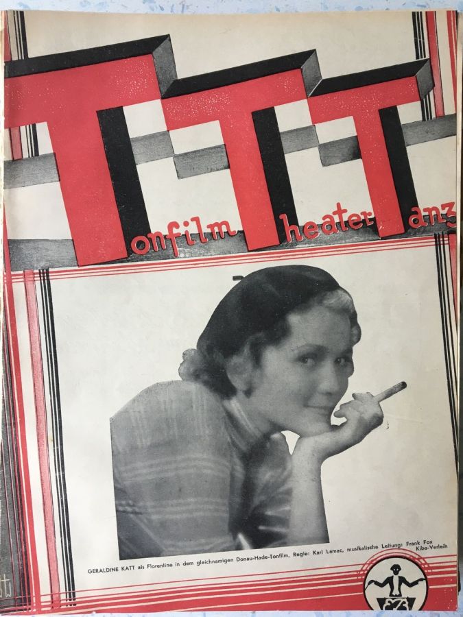 TONFILM THEATER TANZ magazine side cover Issue 12   1937