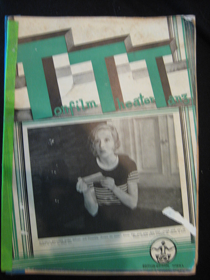 TONFILM THEATER TANZ magazine side cover Issue 7  1930