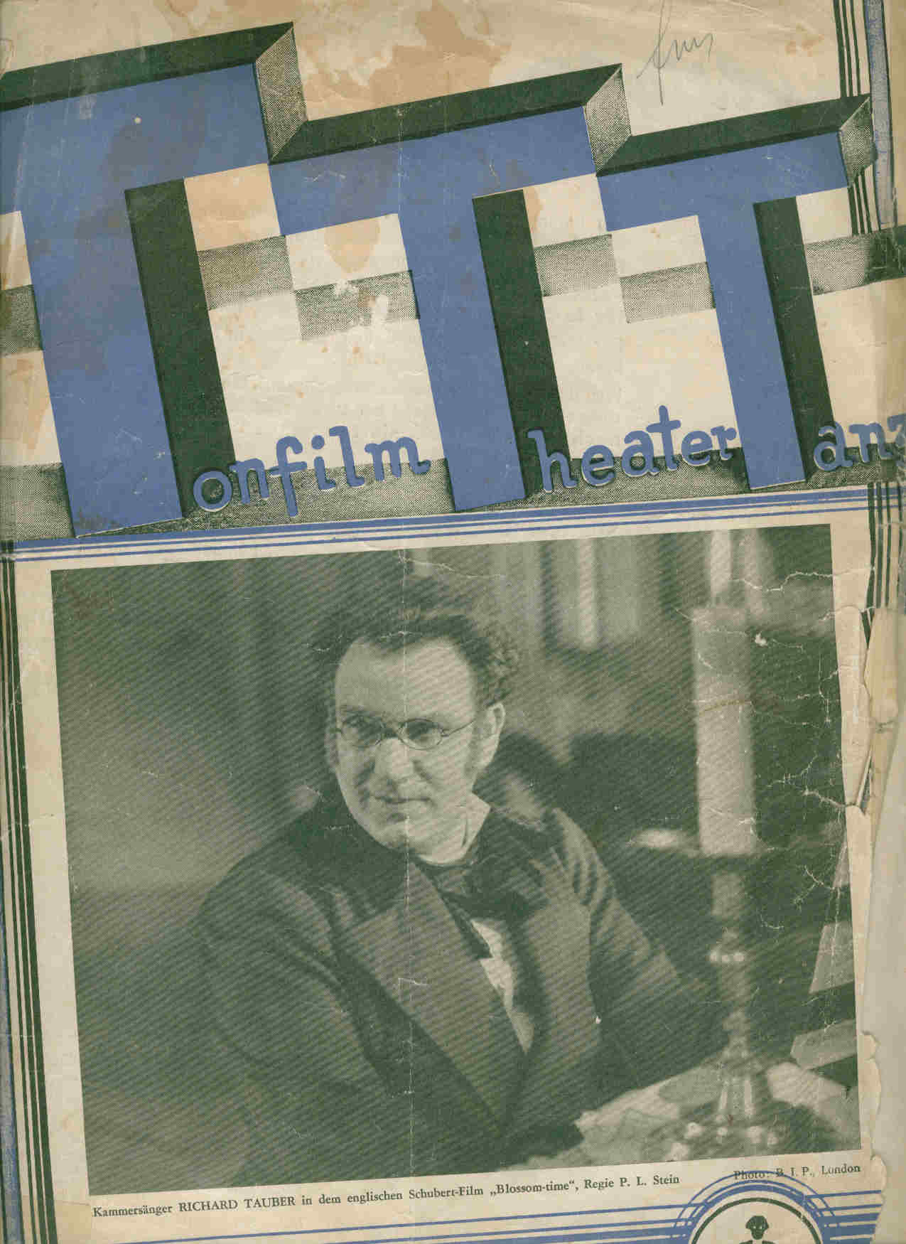 TONFILM THEATER TANZ magazine side cover  1934