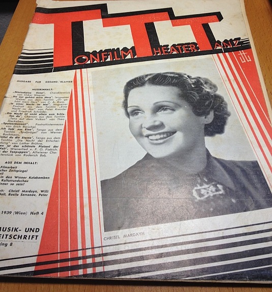 TONFILM THEATER TANZ magazine side cover Issue 4  1939