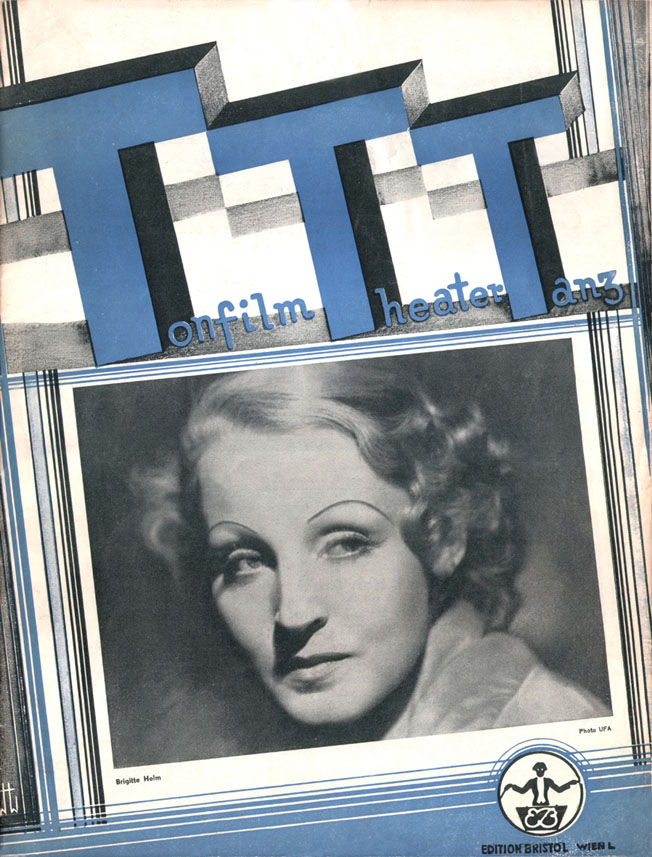 TONFILM THEATER TANZ magazine side cover Issue 6   1934