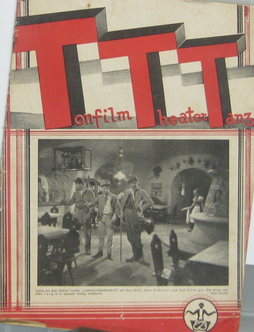 TONFILM THEATER TANZ magazine side cover Issue 1  1937