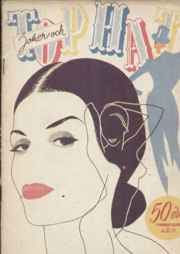 TOP HAT magazine side cover Issue 2  1950