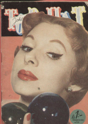 TOP HAT magazine side cover Issue 18  1954