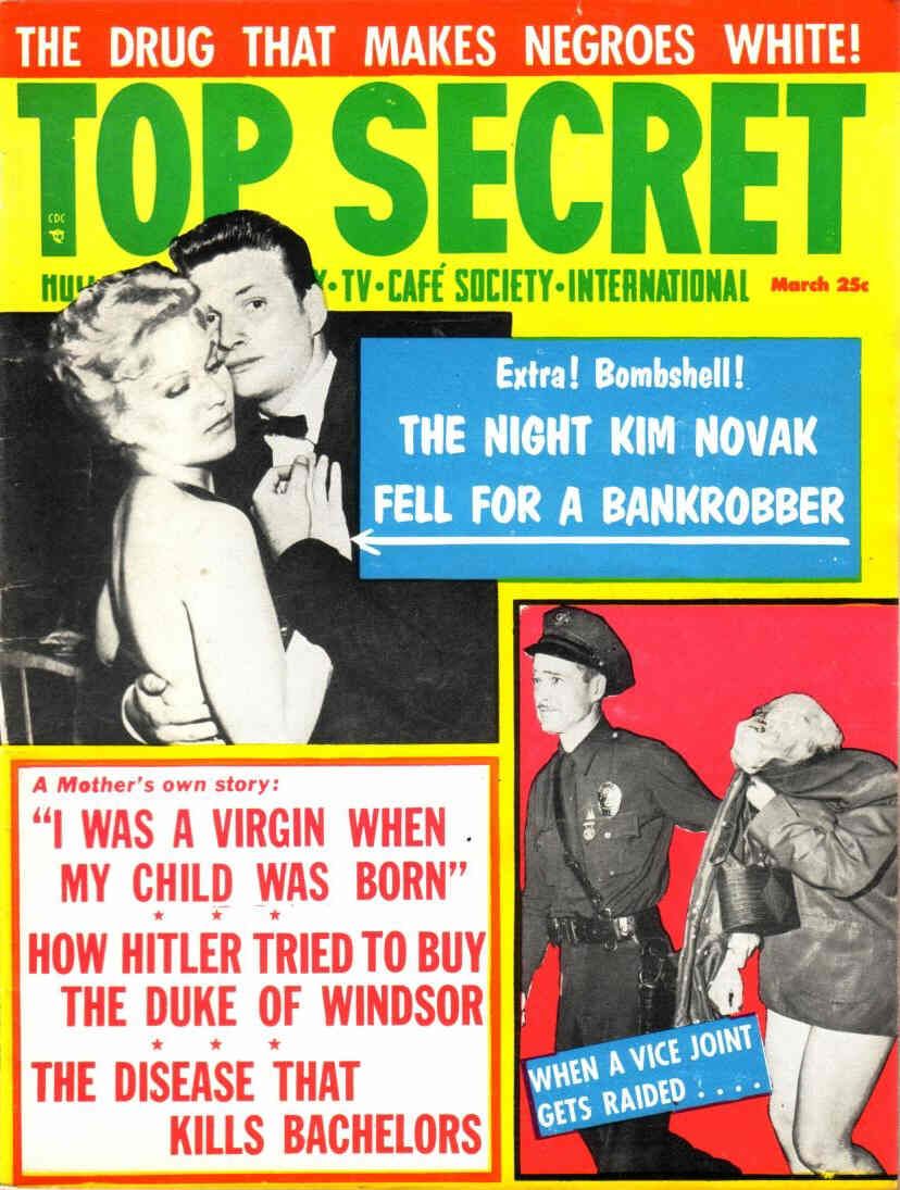 TOP SECRET magazine side cover Issue 22 March 1957