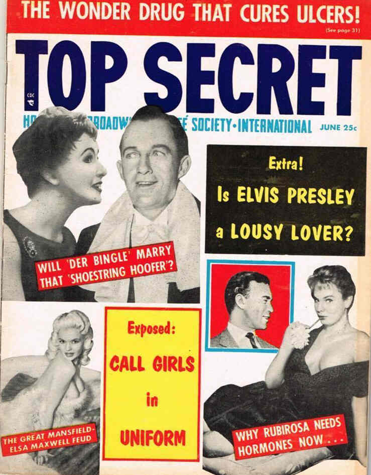 TOP SECRET magazine side cover Issue 23  Vol 5 # 23 June 1957