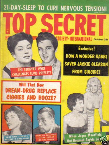 TOP SECRET magazine side cover Issue 25 October 1957