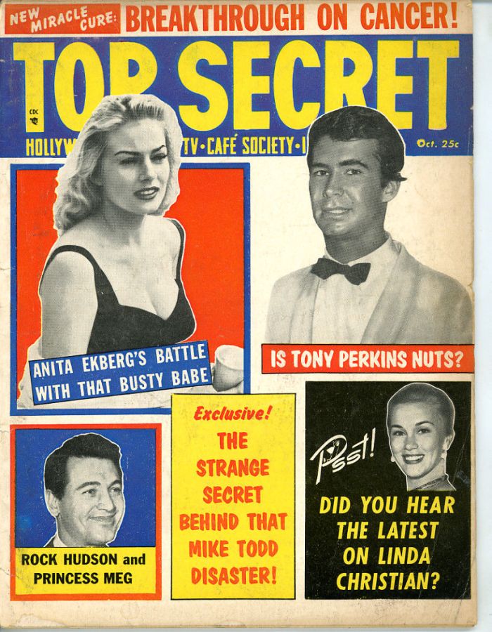 TOP SECRET magazine side cover Issue 31  Vol 6 # 31 October 1958