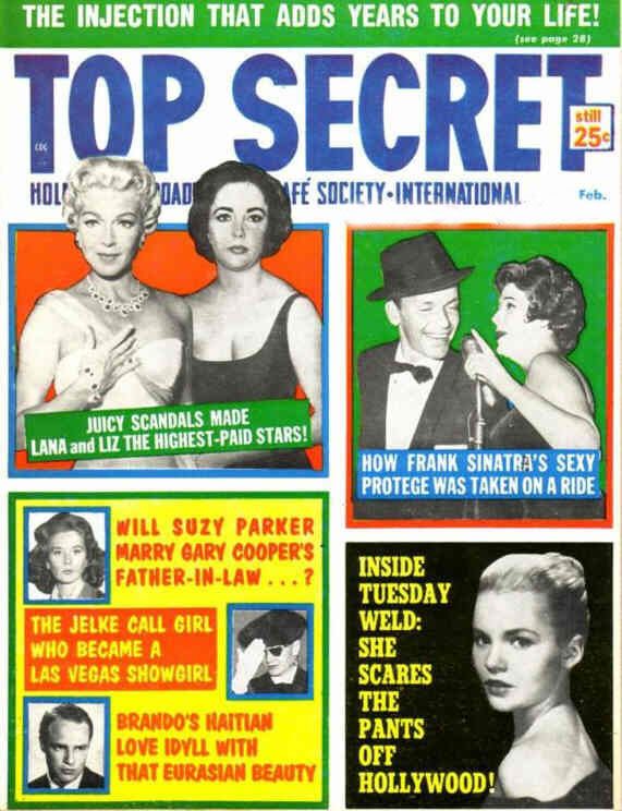 TOP SECRET magazine side cover Issue 39 February 1960