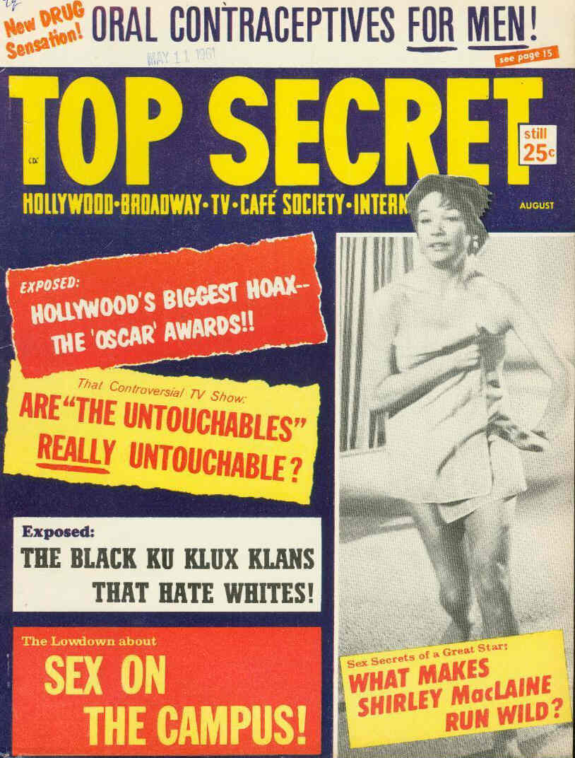 TOP SECRET magazine side cover August 1961